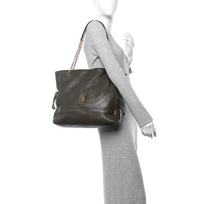 Lambskin Jamie Shopping Tote Light Musk