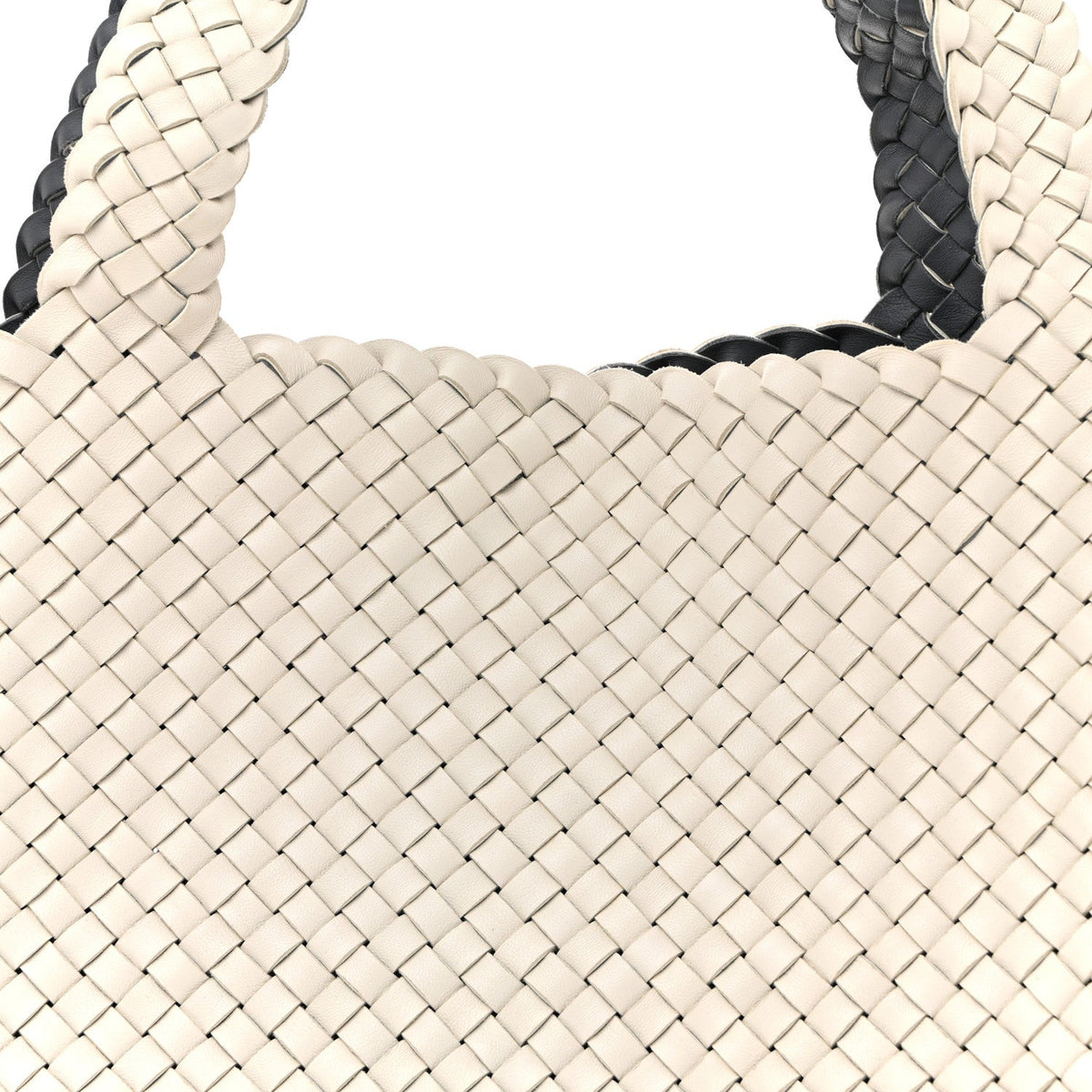 Nappa Intrecciato Bicolor Tote Bag Thunder White Silver