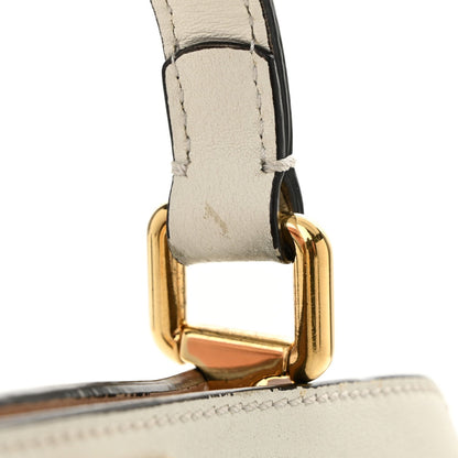 Vitello Seta Nappa Bi-Color Small Peekaboo I SEE U Satchel White Ice Light Rose Tortora