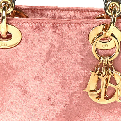 Velvet Mini Lady Dior Rose