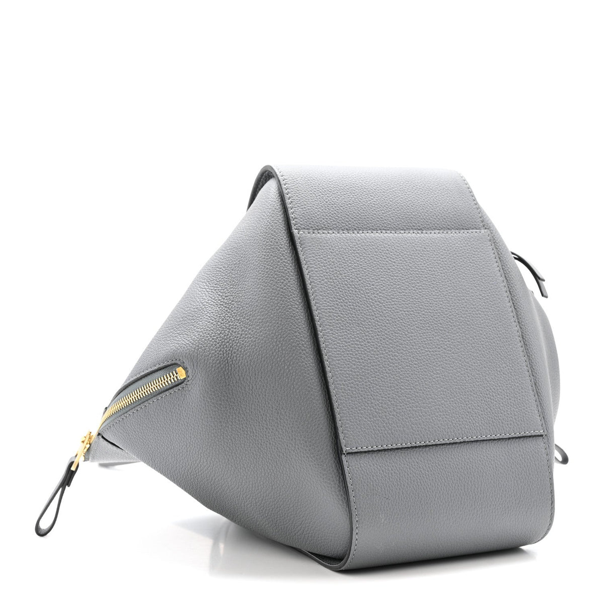 Grained Calfskin Small Hammock Shoulder Bag Asphalt