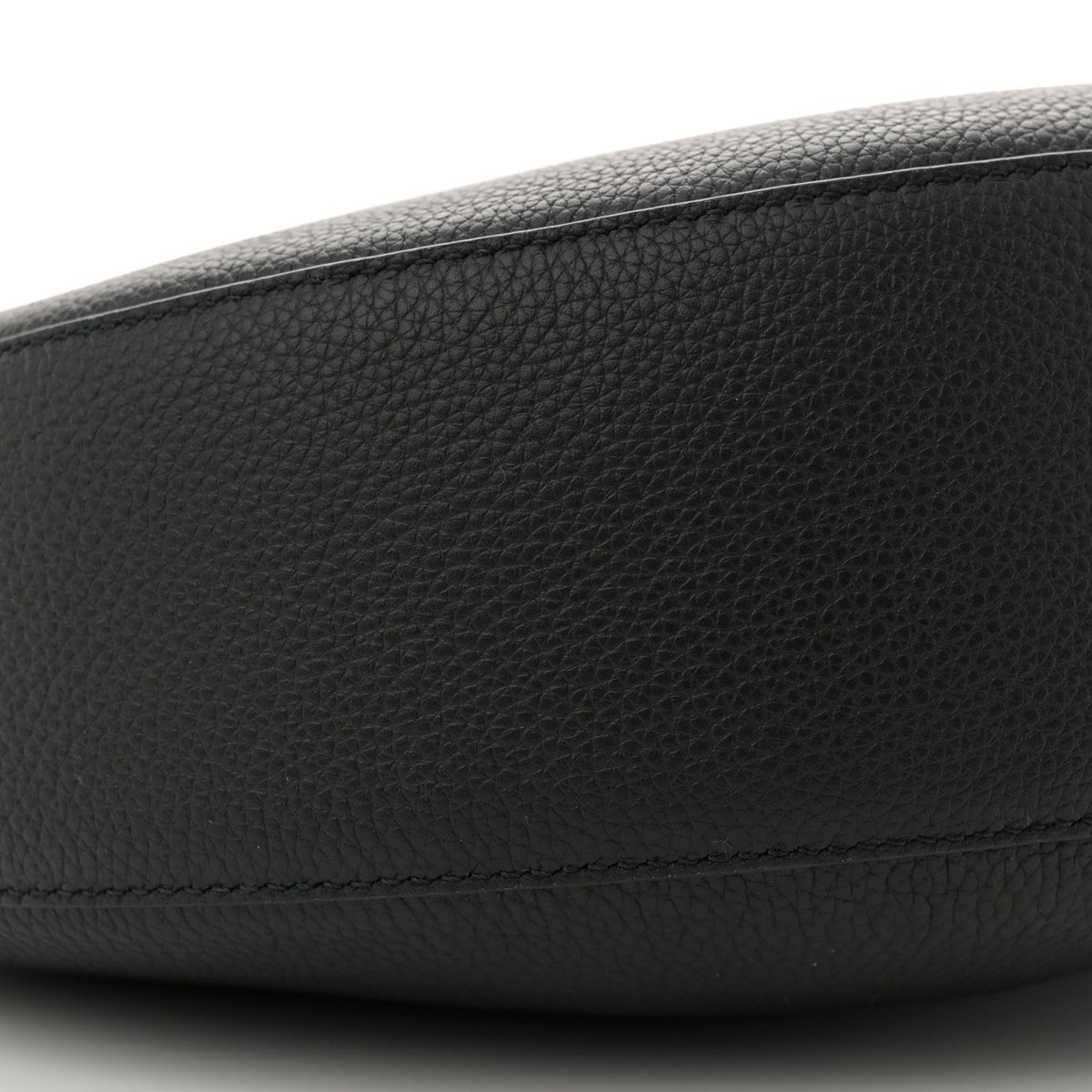 Grainy Calfskin Knight Arc Bag Black