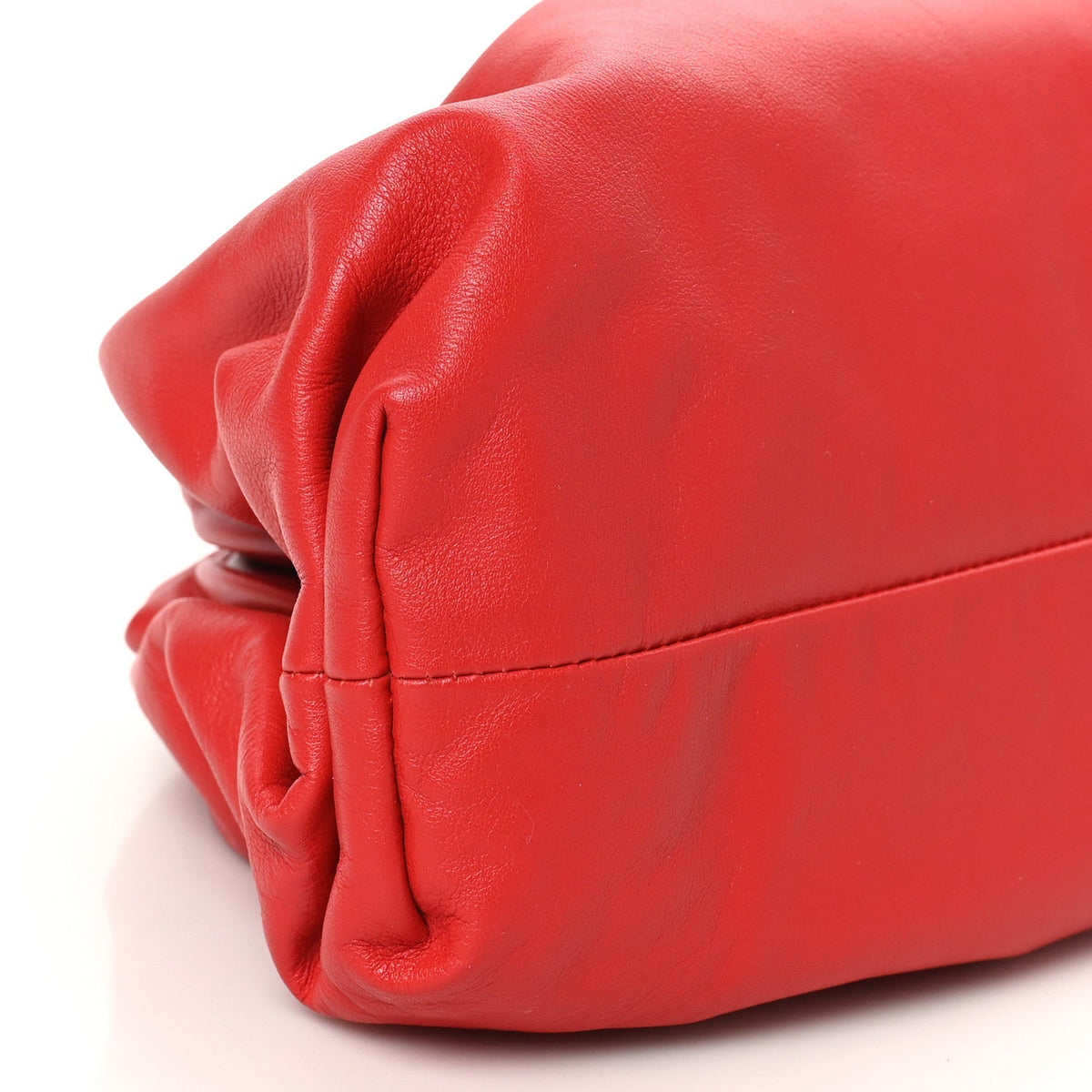 Smooth Butter Calf The Pouch Oversized Clutch Bright Red