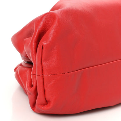 Smooth Butter Calf The Pouch Oversized Clutch Bright Red