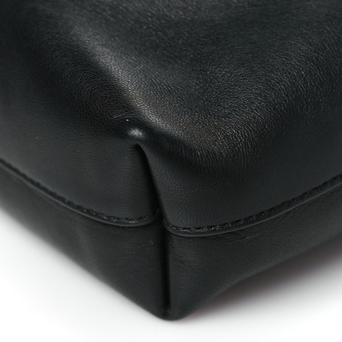 Lambskin Pochon Shoulder Bag Black