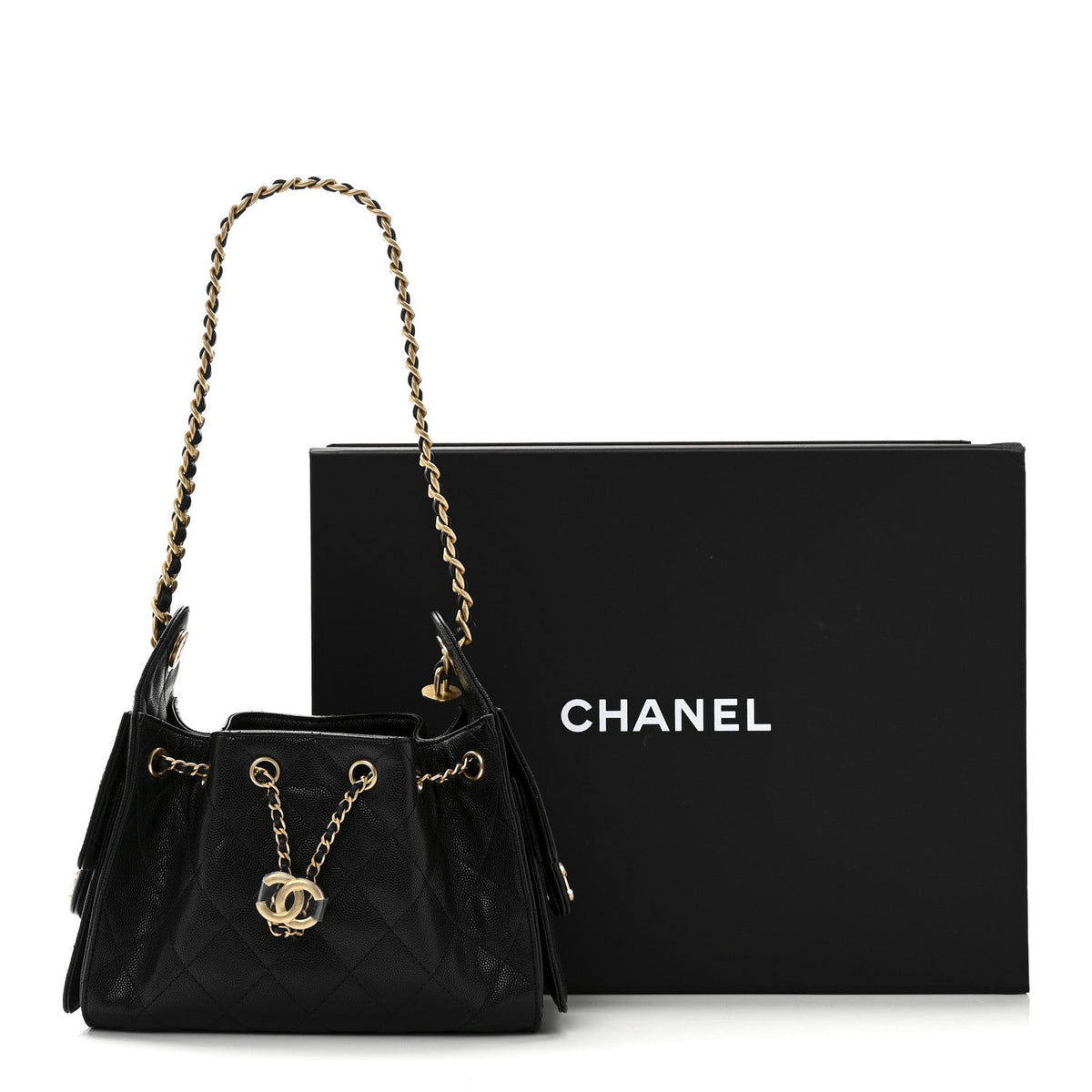 Caviar Quilted Mini Chanel 25 Handbag Black