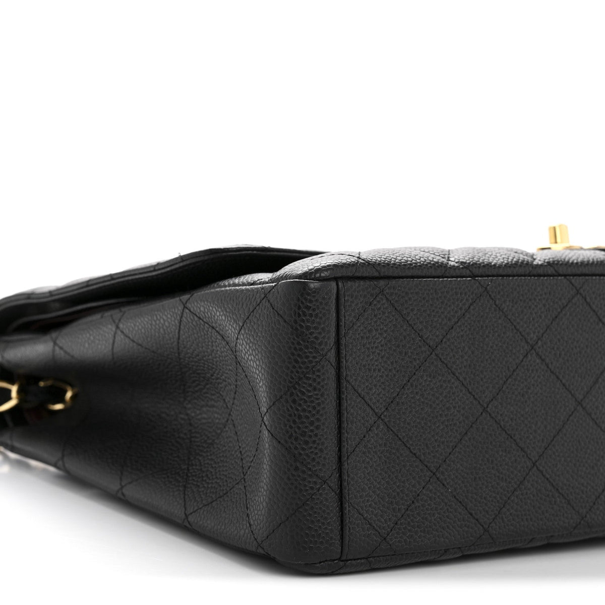 Caviar Quilted Maxi Double Flap Black