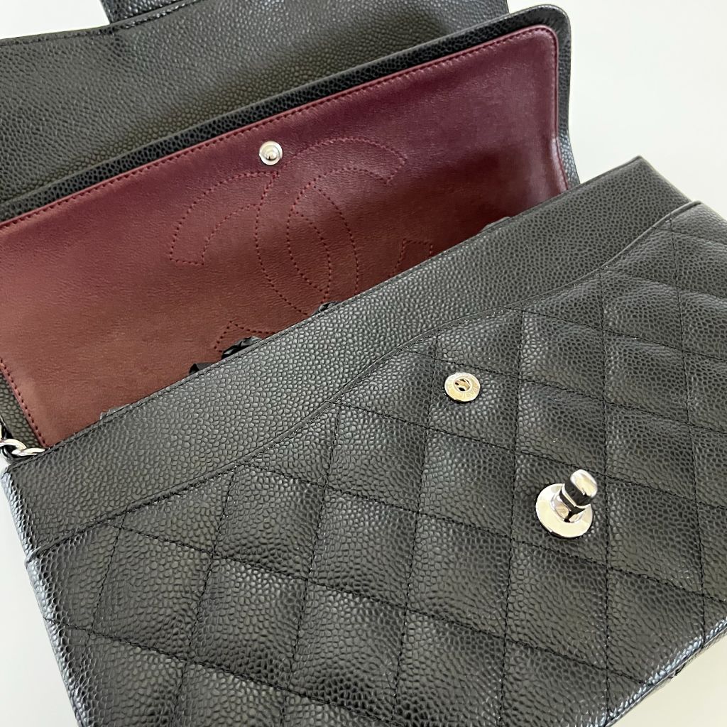 Chanel black jumbo classic flap bag