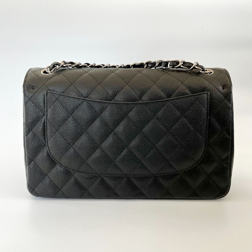 Chanel black jumbo classic flap bag