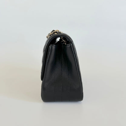 Chanel Mini Chevron Classic Caviar Flap Bag