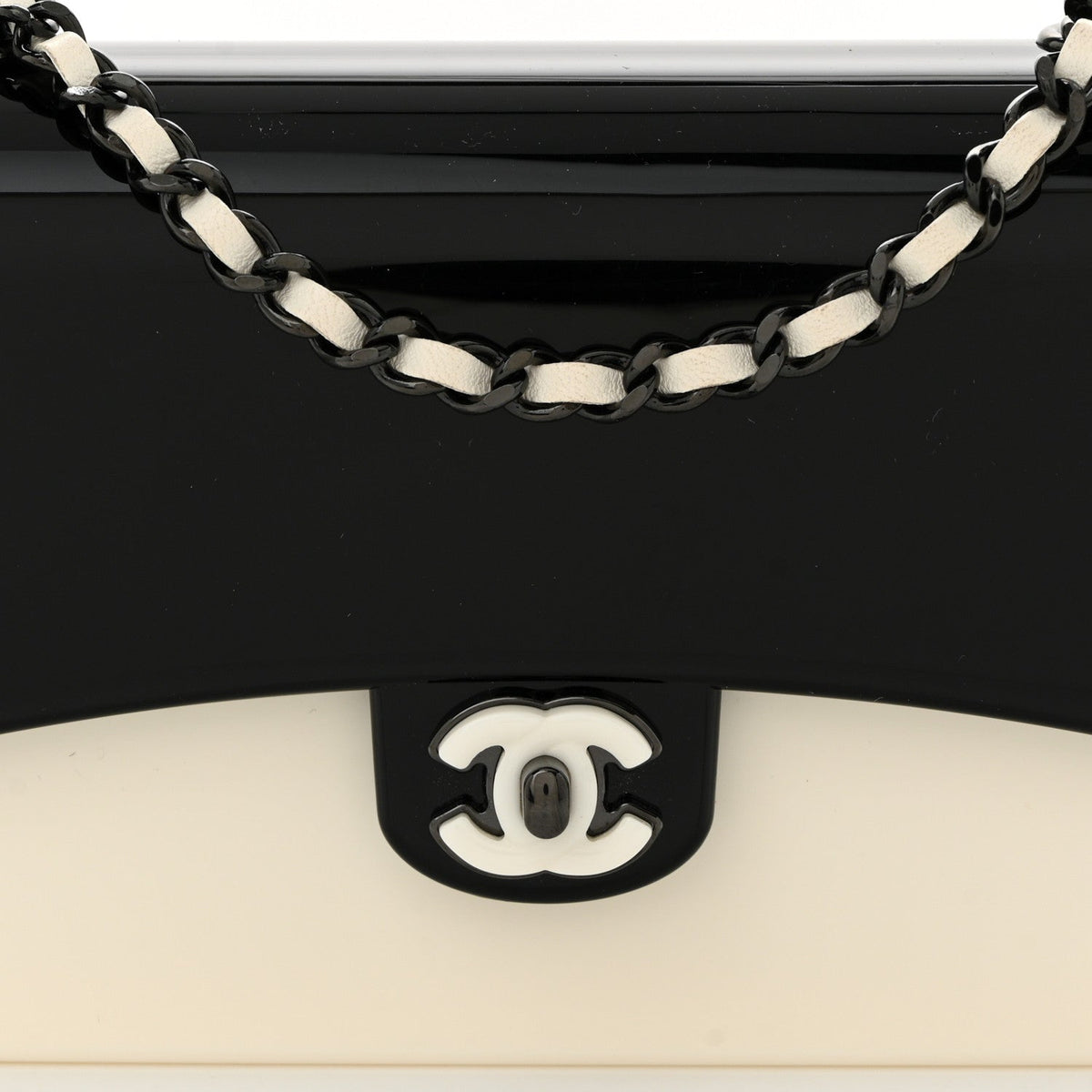Plexiglass Plexi Coco Bag Black White