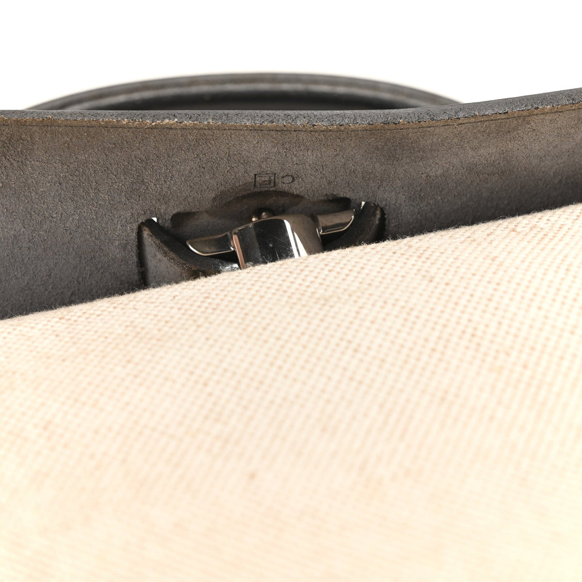 Toile Vache Calfskin Herbag PM 30 Navy Bleu Natural