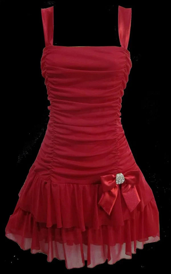 Lovely Red Straps A-Line Short Party Dresses Homecoming Dresses, D1262