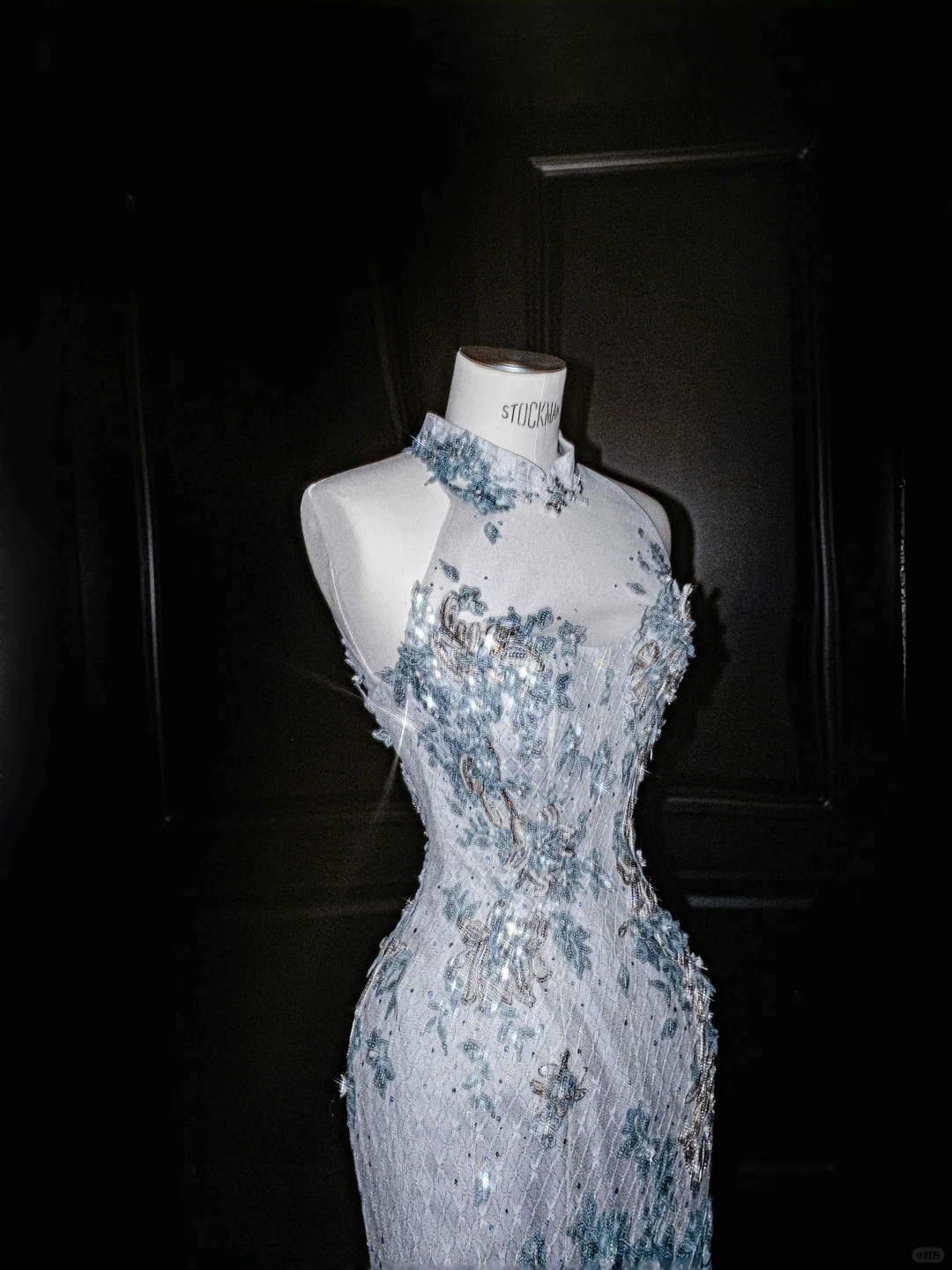Blue Sleeveless Mermaid Beading Appliques Long Evening Dress Birthday Outfits, D809