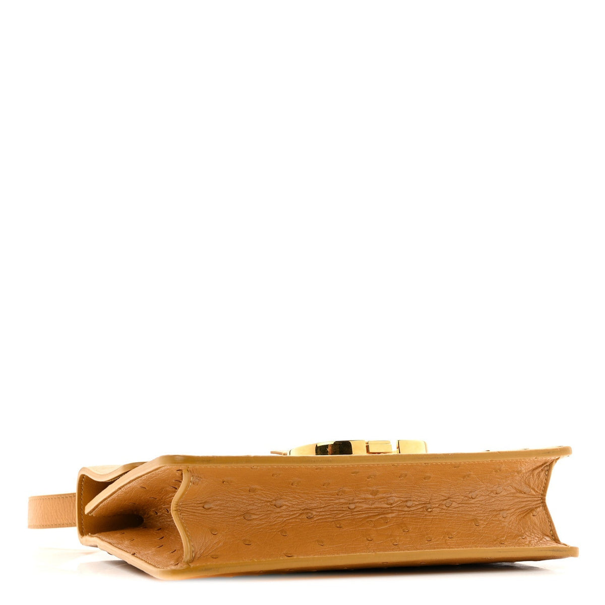 Ostrich 30 Montaigne Flap Bag Brown