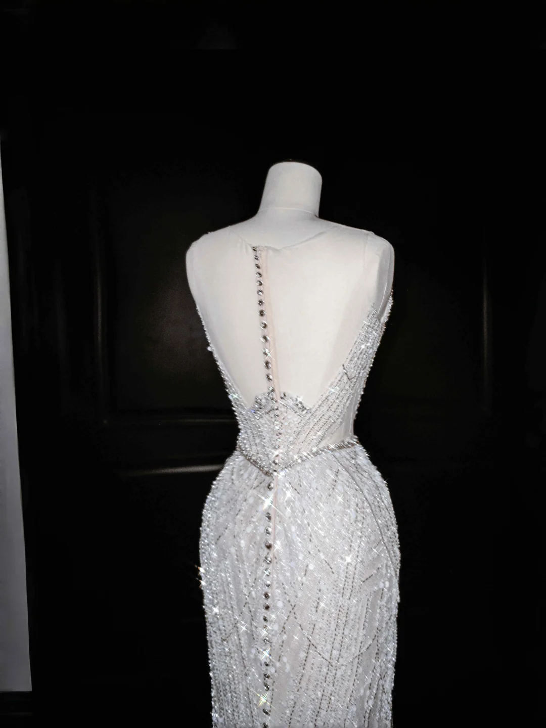 Gorgeous Sleeveless Mermaid Shiny Beading Long Evening Dress Birthday Outfits, D811