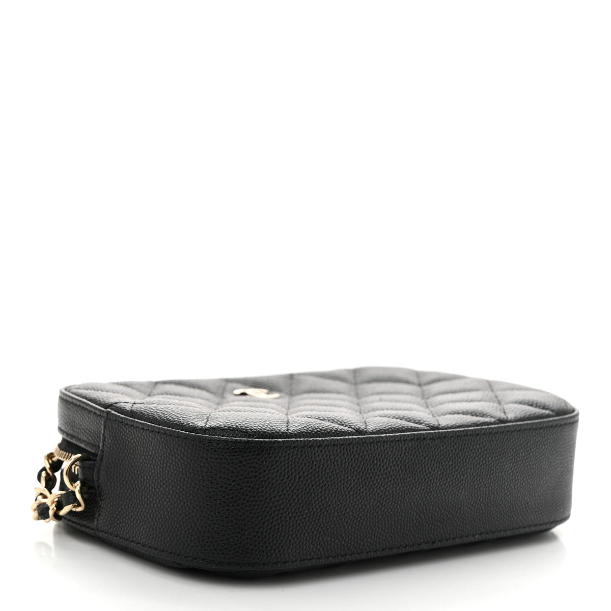 Caviar Quilted Vanity With Chain Black