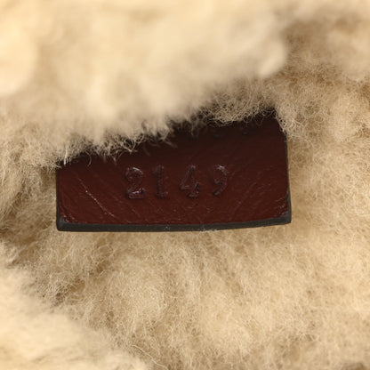 Azalea Calfskin Wool Matelasse Diagonal Super Mini GG Marmont Shoulder Bag Sand Desert