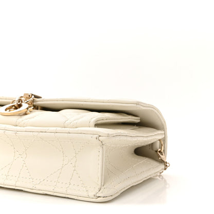 Lambskin Cannage Miss Dior Chain Pouch Latte
