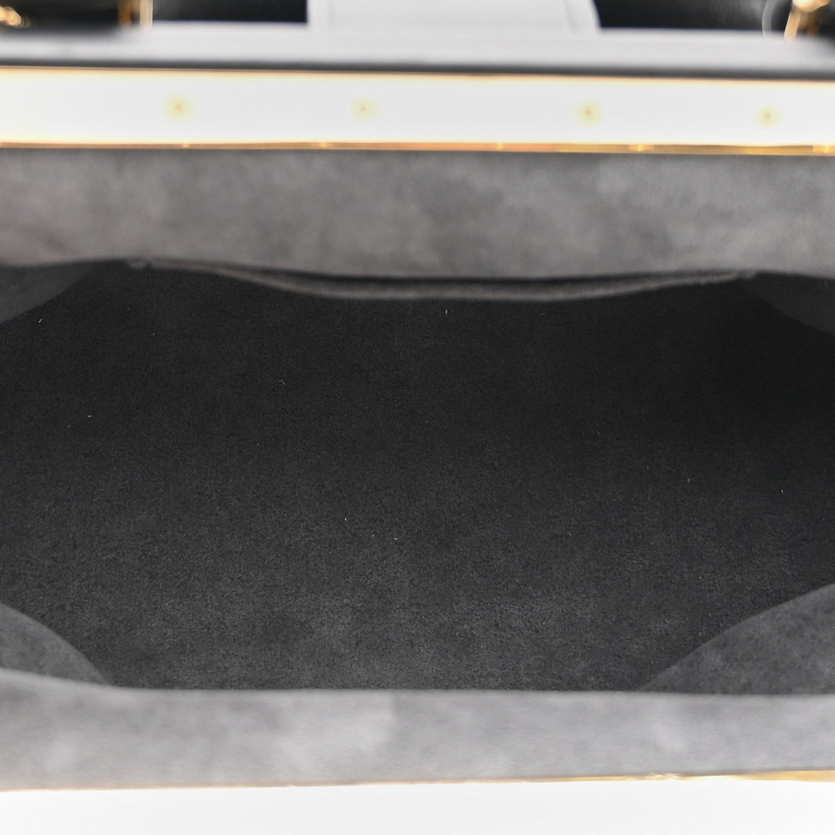 Calfskin Nanogram Embossed Clutch Black
