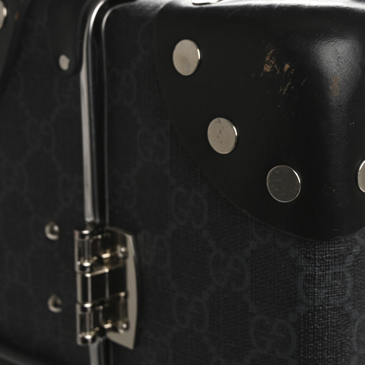 GG Supreme Monogram Globe-Trotter Carry-On Black