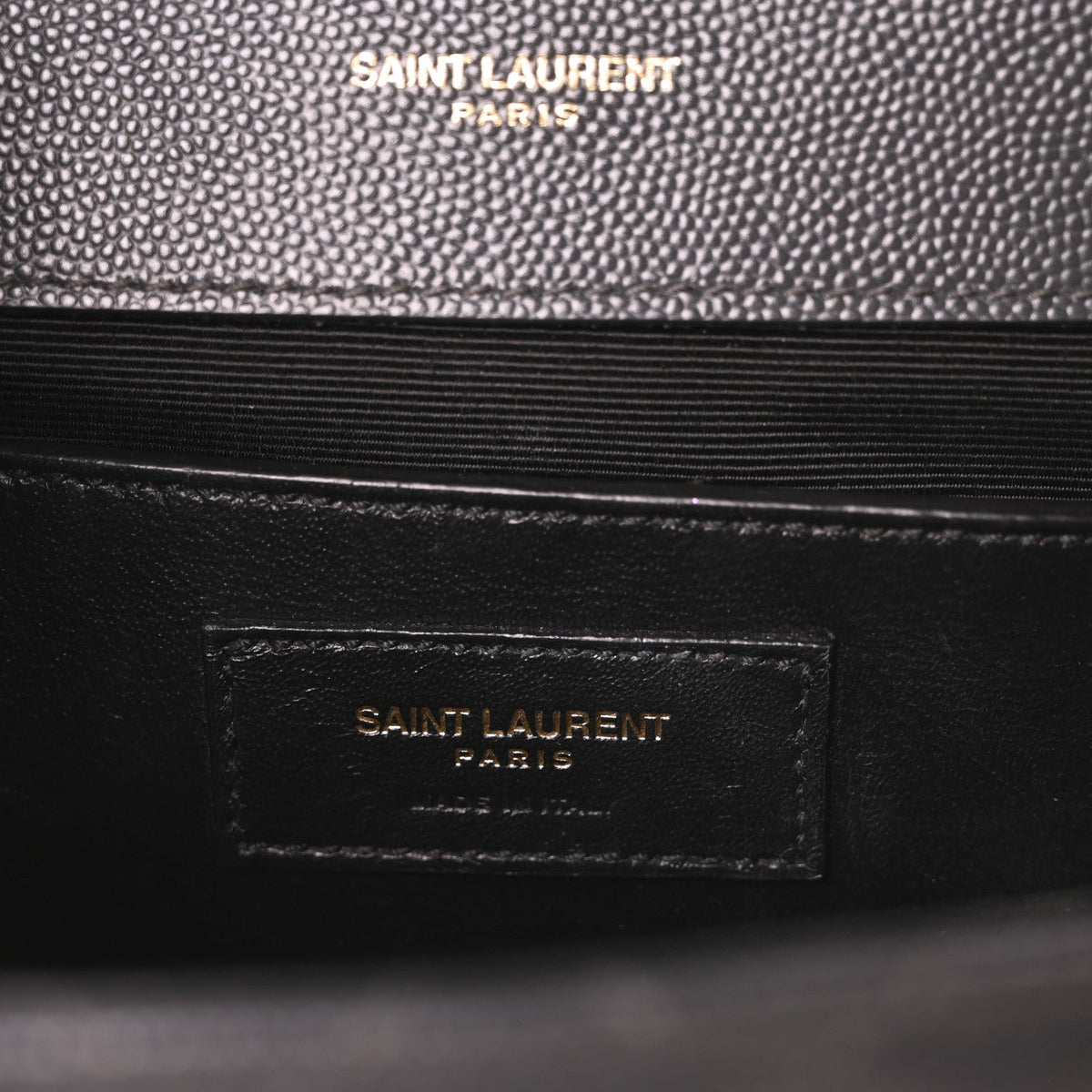 Grain De Poudre Textured Mixed Matelasse Triquilt Medium Monogram Satchel Dark Smog
