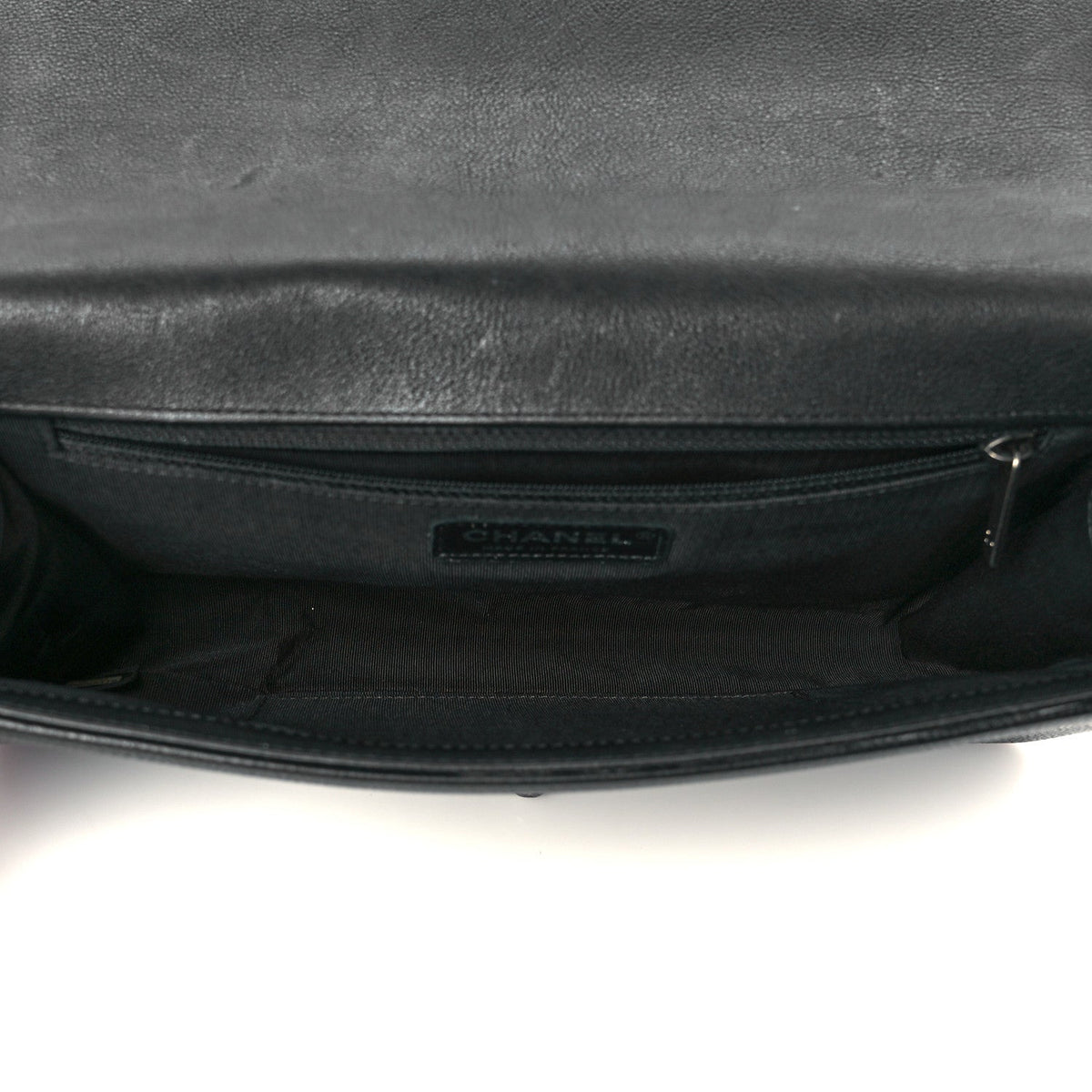 Grained Calfskin Quilted New Medium Boy Flap Black