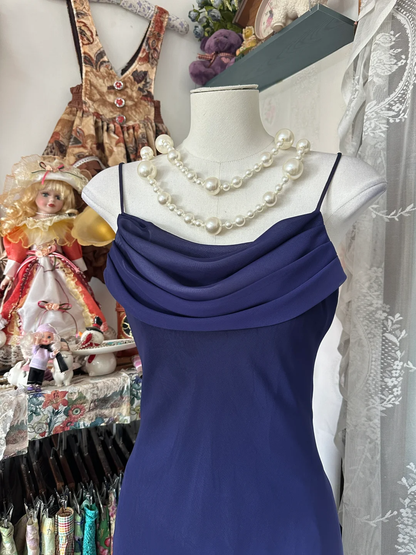 Gradient Spaghetti Straps Mermaid Vintage Long Prom Dress Formal Party Dress, D329