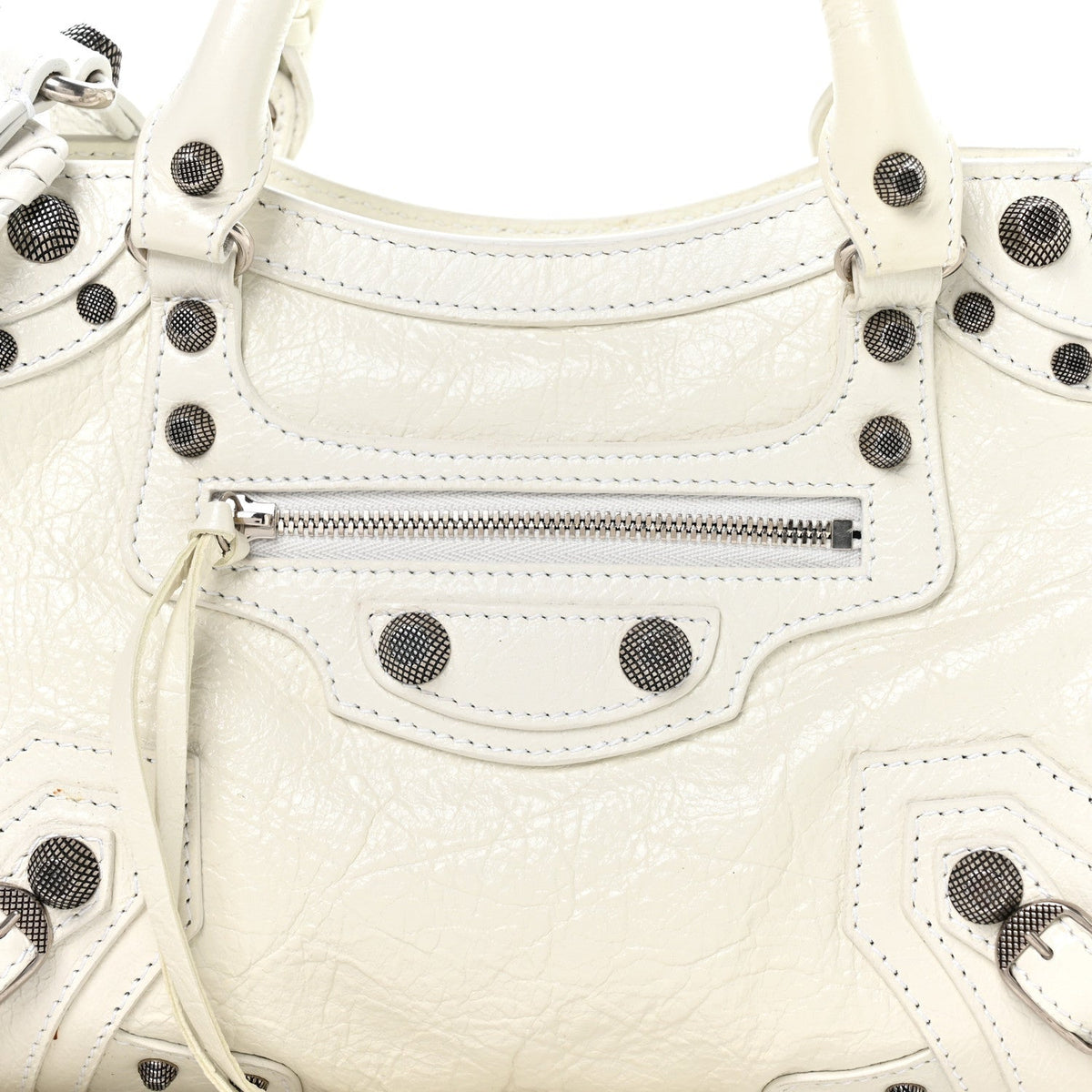 Agneau Arena Neo Cagole Handbag XS Optic White