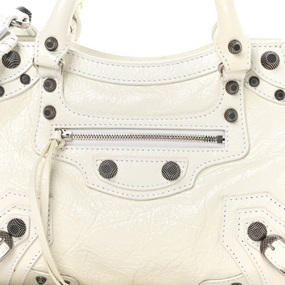 Agneau Arena Neo Cagole Handbag XS Optic White