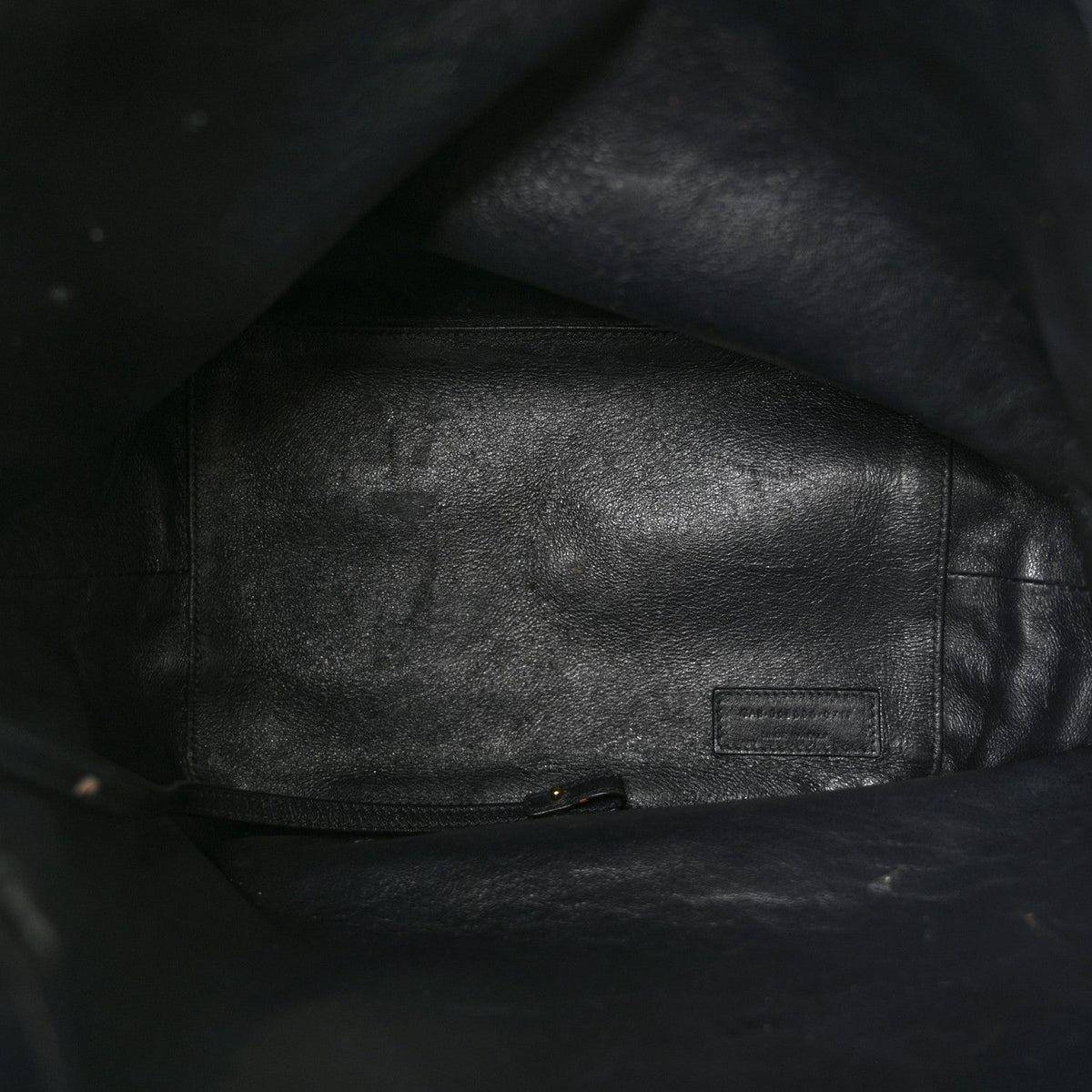 Canvas All-Over Monogram Bucket Bag Black
