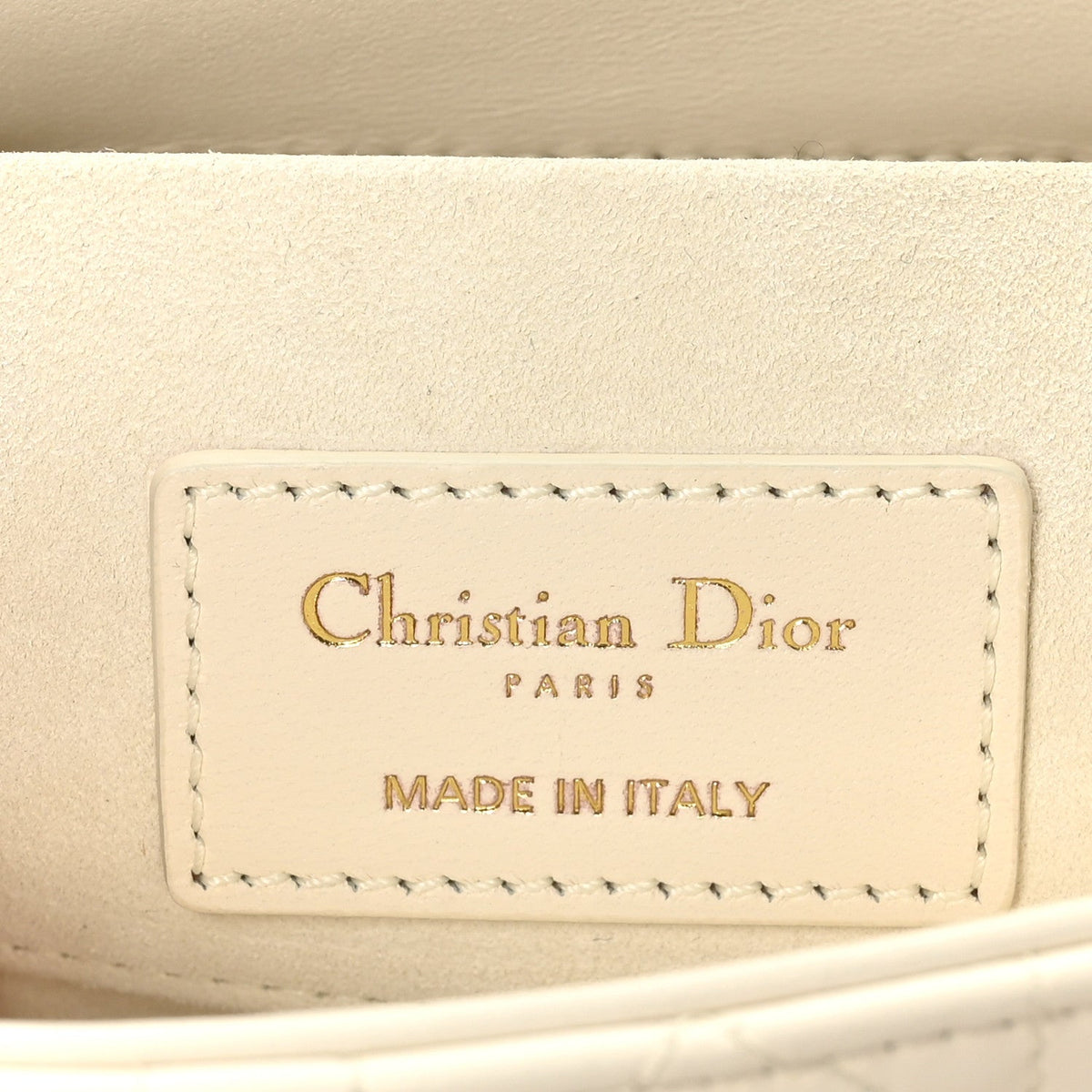 Lambskin Cannage Small Lady D-Joy Latte