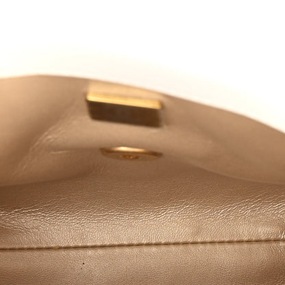 Lambskin Quilted Mini CC Crystal Logo Chain Flap White