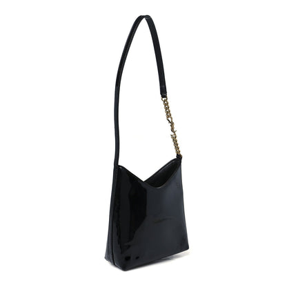 Patent Calfskin Mini Rendez-Vous Hobo Black