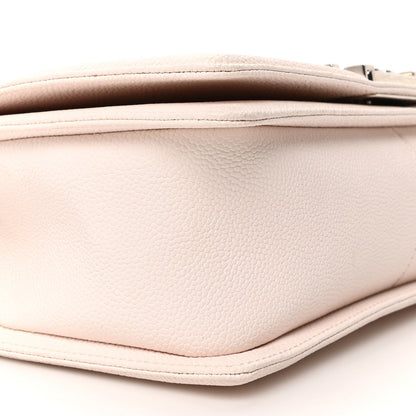 Caviar Quilted Medium Boy Flap Ivory