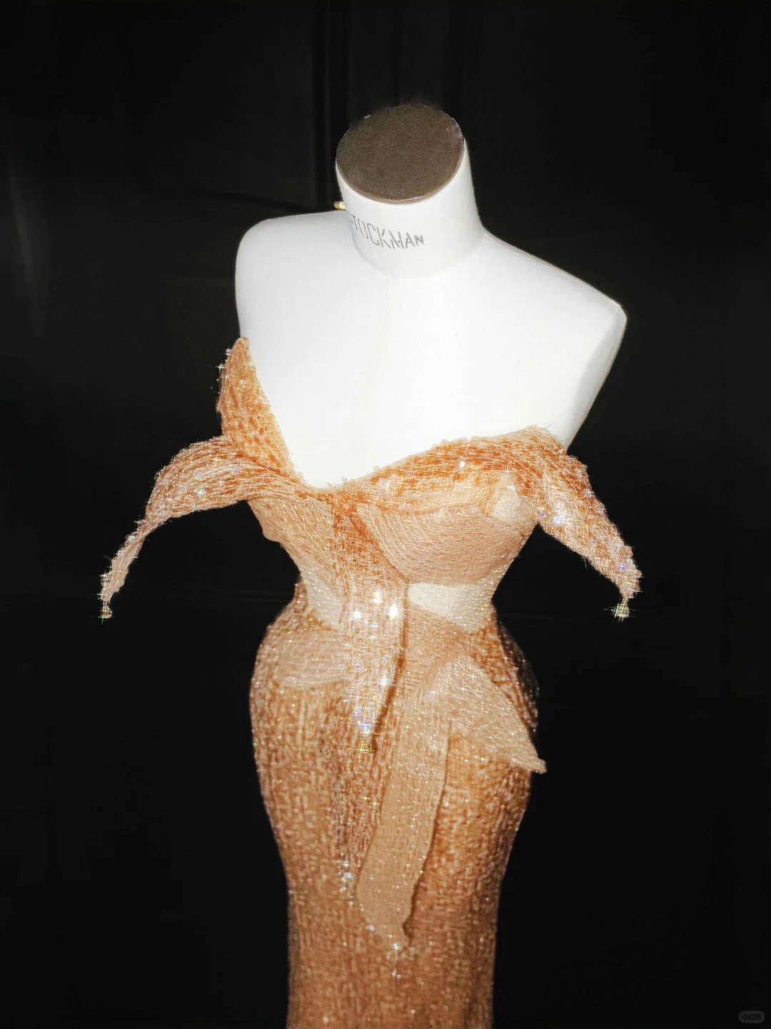 Gold Strapless Mermaid Sequins Beading Long Evening Dress Birthday Outfits, D802