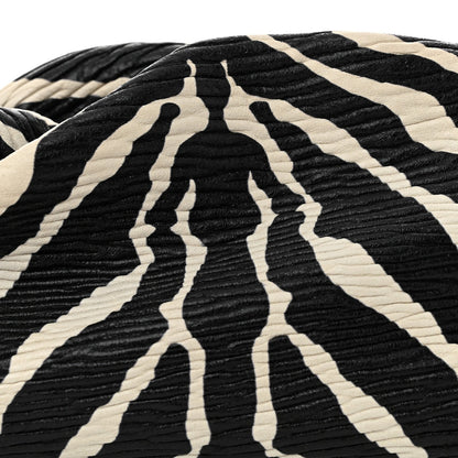 Nappa Zebra Print The Pouch Chain White Black