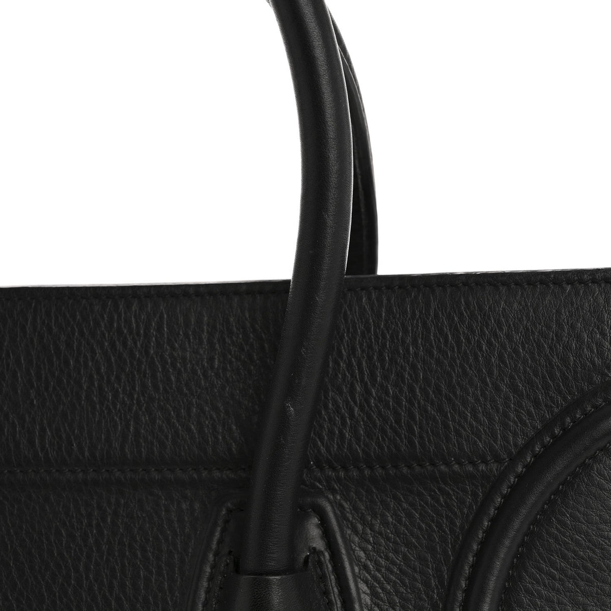 Grained Calfskin Medium Phantom Luggage Black