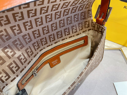 Fendi Baguette Zucca monogram Beige Light brown Dark brown