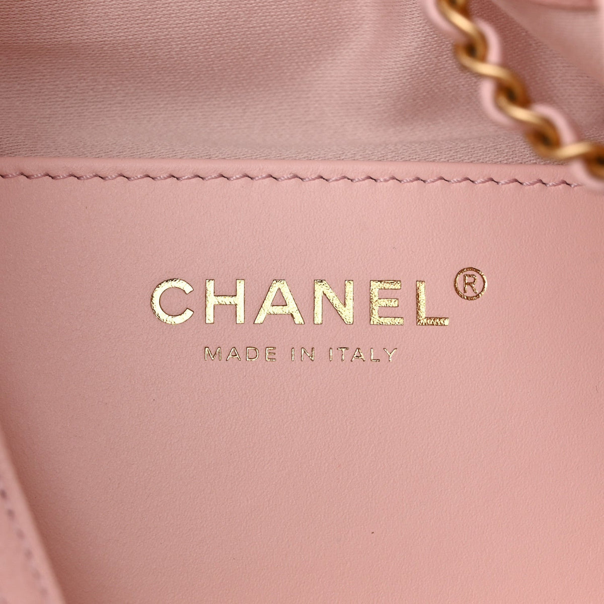 Caviar Quilted Medium Chanel 25 Handbag Light Pink