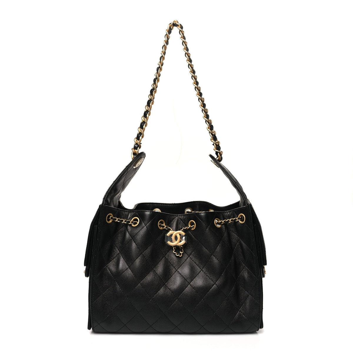 Caviar Quilted Small Chanel 25 Handbag Black