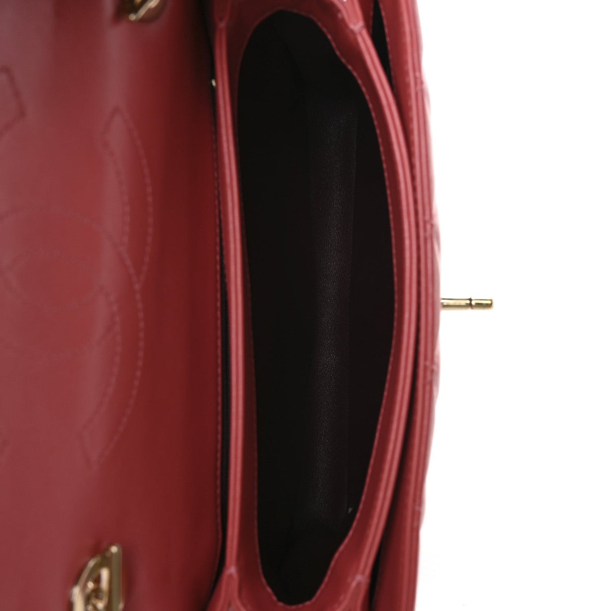 Lambskin Quilted Small Trendy CC Flap Dual Handle Bag Coral