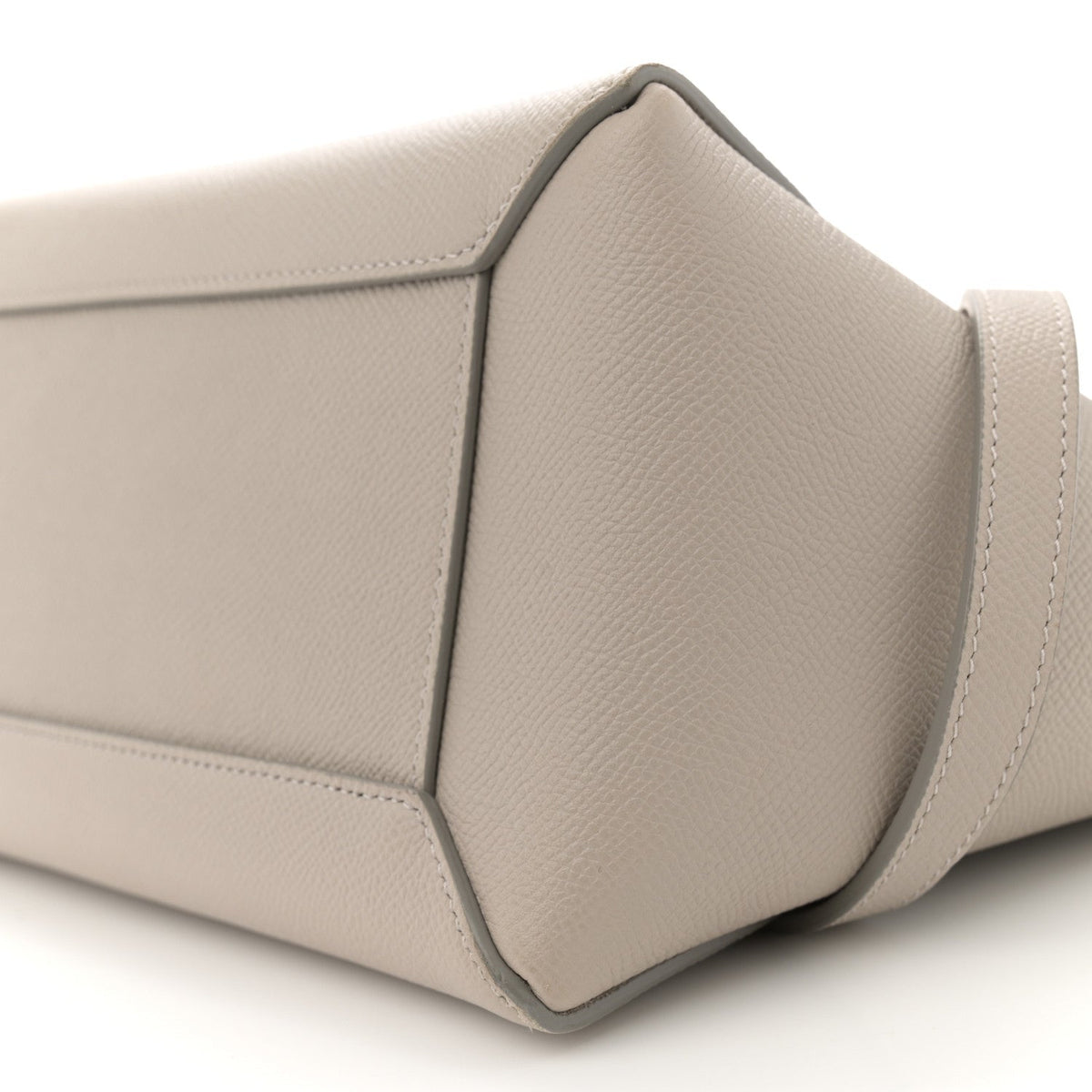 Grained Calfskin Micro Belt Bag Light Taupe