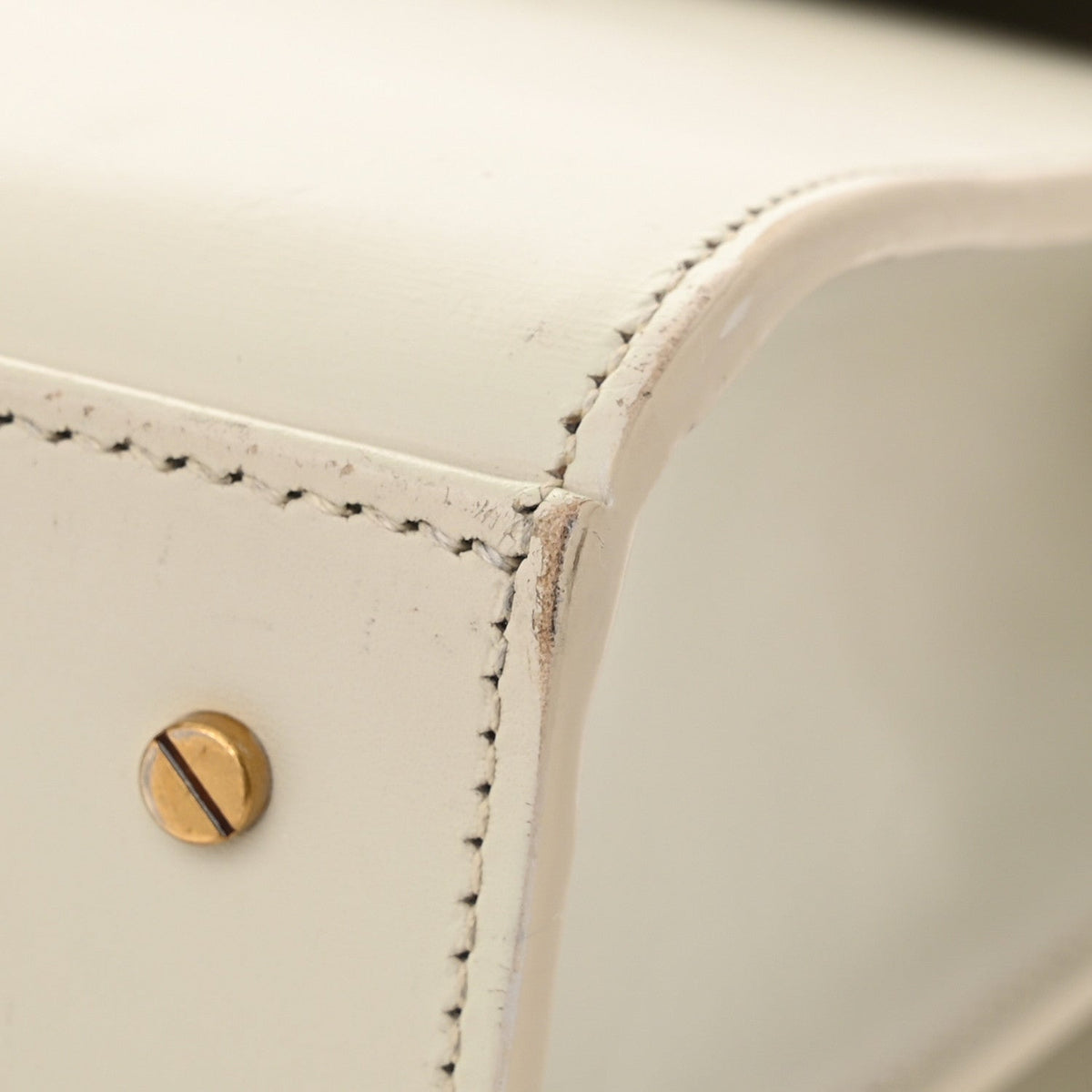 Smooth Calfskin Medium Classic Monogram Cassandra Top Handle Crema Soft Rouge Legion