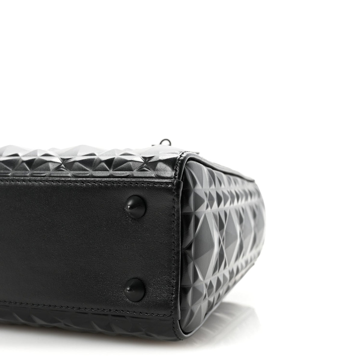 Calfskin Cannage Diamond Small My ABCDior Lady Dior Black