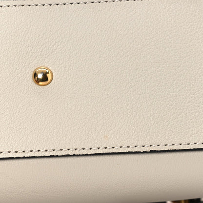 Wonka Grain Calfskin Mini Diana Tote Bag Mystic White