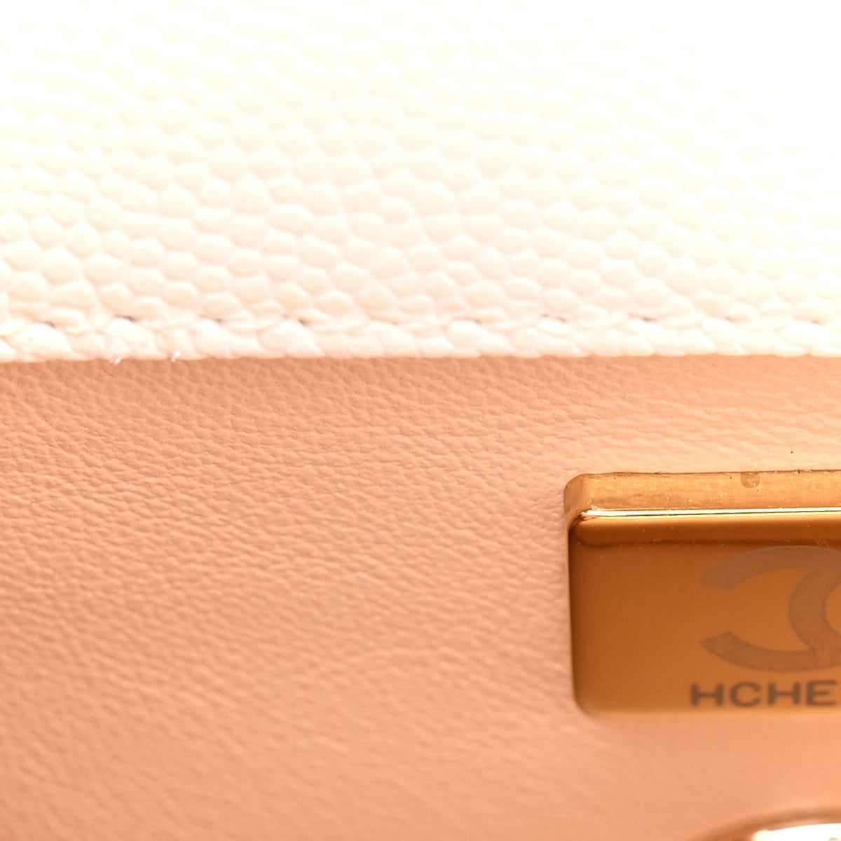 Caviar Quilted Extra Mini Coco Handle Flap White