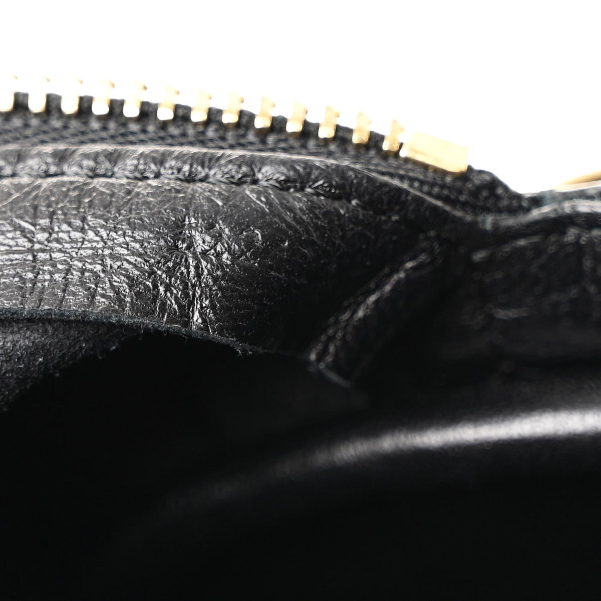Lambskin Pleated Bracelet Pouch Shoulder Bag Black