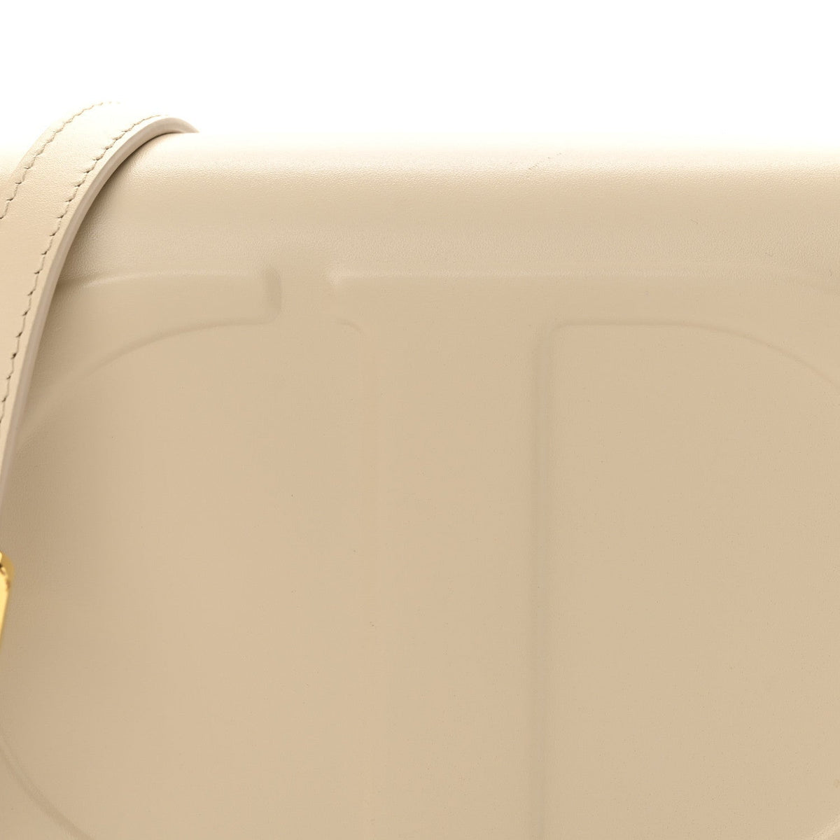 Calfskin CD Signature Flap Crossbody Caramel Beige