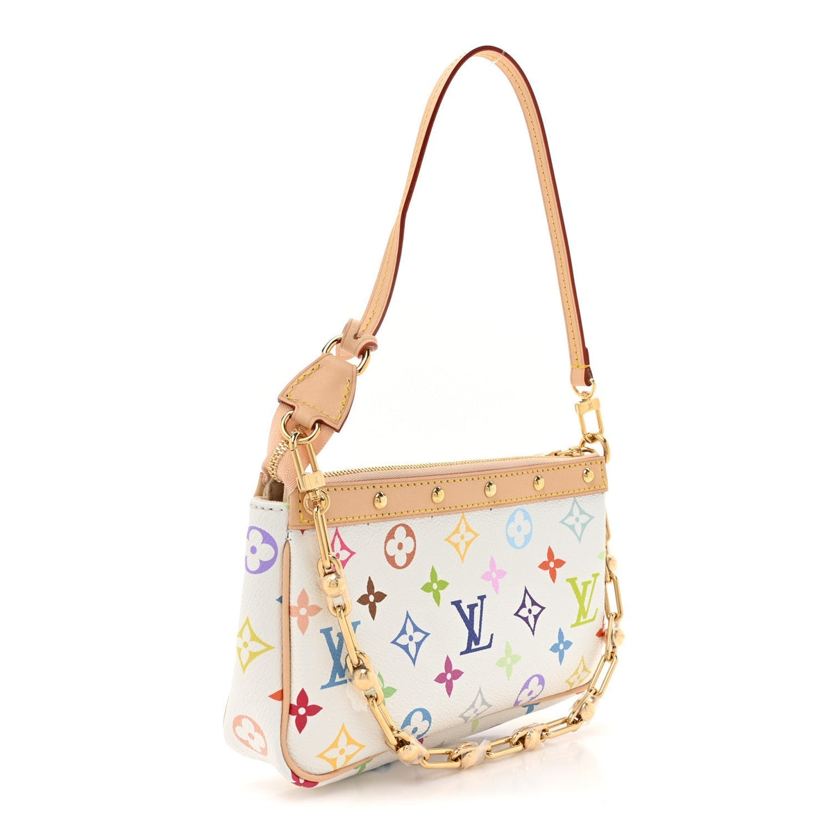 LV X TM Monogram Multicolor Pochette Accessories White
